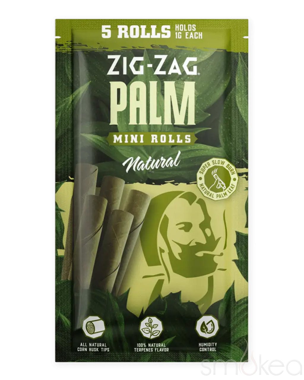 Zig Zag Mini Palm Rolls (5-Pack) Natural