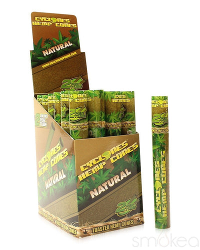 Cyclones Natural Hemp Pre-Rolled Cone Blunt Wraps (2-Pack) - SMOKEA®