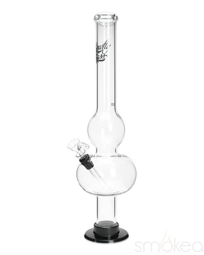 Glowfly Glass 18" Double Bubble Bong w/ Removable Base