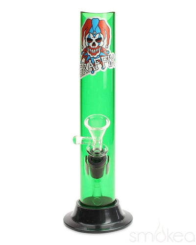 Graffix 8" Straight Skinny Acrylic Bong Green