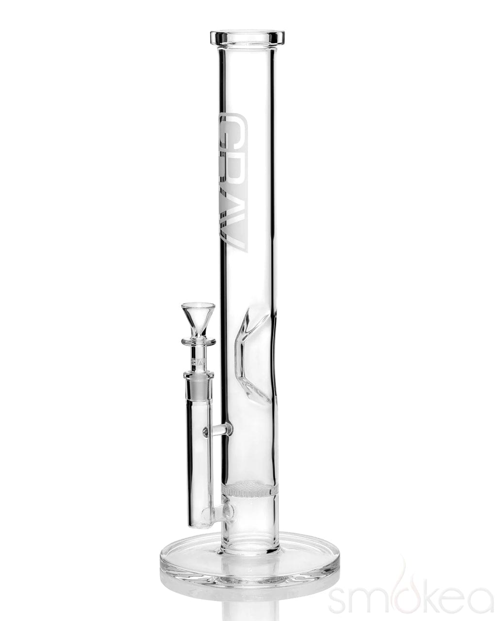 GRAV Large Straight Base w/ Disc Bong Clear