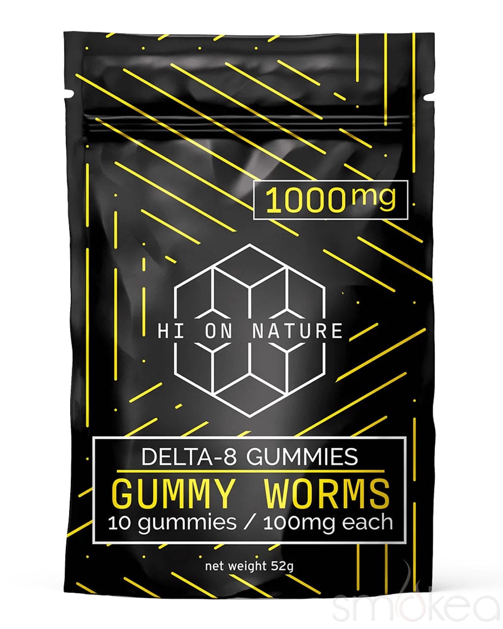 Hi On Nature 1000mg Delta 8 Neon Worms Gummies (12-Pack)