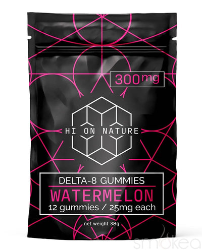 Hi On Nature 300mg Delta 8 Sour Watermelon Gummies (12-Pack)