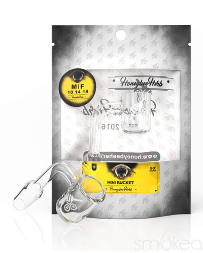 Honeybee Herb White Line 90° Mini Bucket Quartz Banger