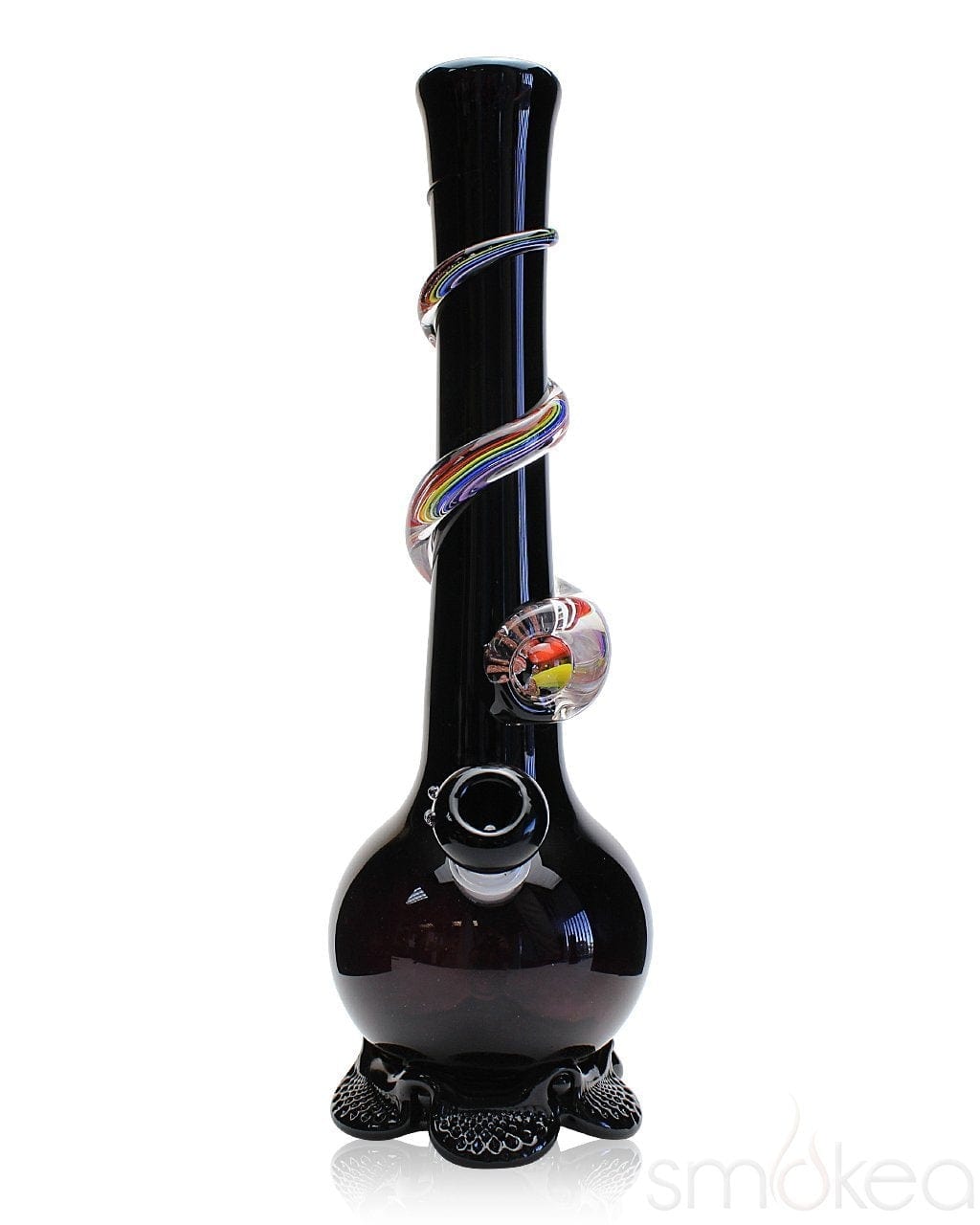 Noble Glass Medium Rainbow Wrapped Soft Glass Bong - SMOKEA®