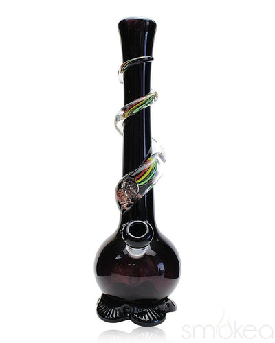 Noble Glass Medium Rasta Wrapped Soft Glass Bong - SMOKEA®