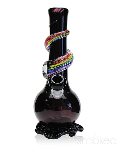 Noble Glass Small Rainbow Wrapped Soft Glass Bong - SMOKEA®