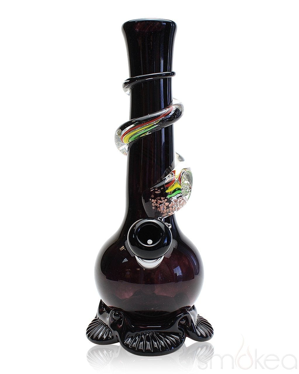 Noble Glass Small Rasta Wrapped Soft Glass Bong - SMOKEA®
