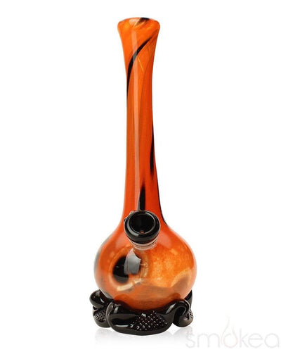 Noble Glass Small Standard Soft Glass Bong Orange/Black