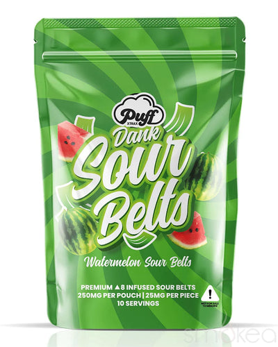 Puff Xtrax 250mg Delta 8 Sour Belts - Watermelon (10-Pack)