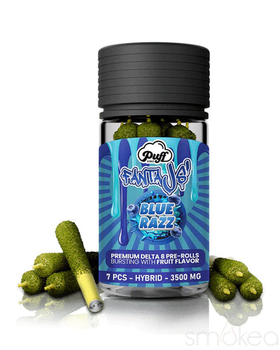 Puff Xtrax Delta 8 FantaJ's Pre-Rolls - Blue Razz (7-Pack)