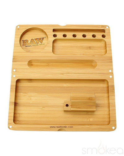 Raw Bamboo Backflip Magnetic Rolling Tray - SMOKEA®