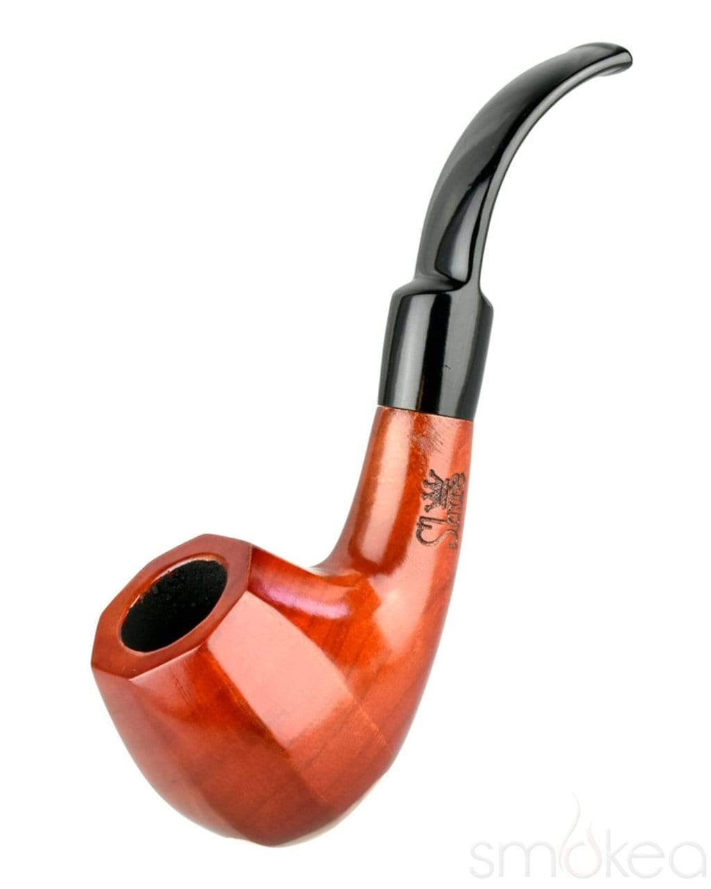 Shire Pipes Bent Octagon Brandy Cherry Wood Pipe