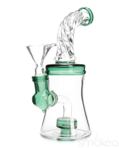 SMOKEA 8" Cut Glass Mini Bong w/ Bent Neck - SMOKEA®