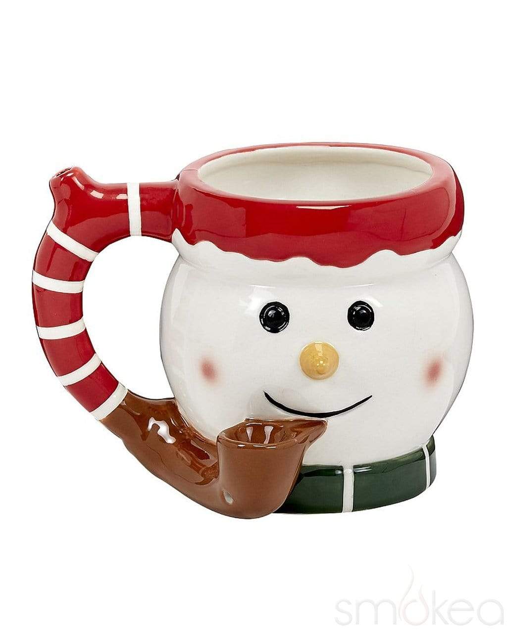 SMOKEA Ceramic Snowman Coffee Mug Pipe