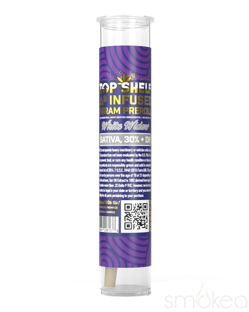 Top Shelf Hemp Delta 8 Infused Pre Roll - White Widow