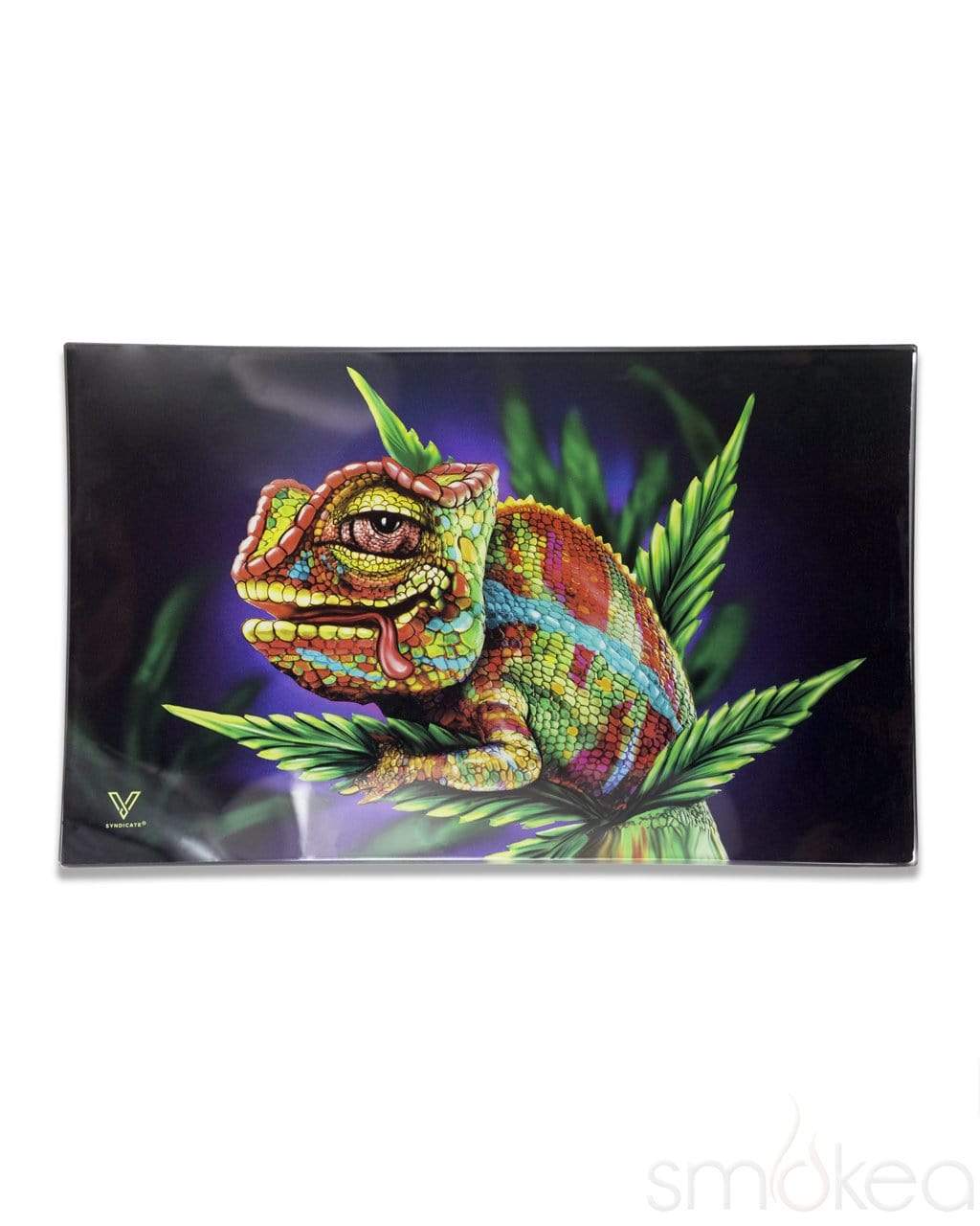 V Syndicate "Cloud 9 Chameleon" Glass Rolling Tray Medium