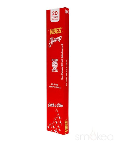 Vibes King Size Hemp Pre Rolled Cones (20-Pack)