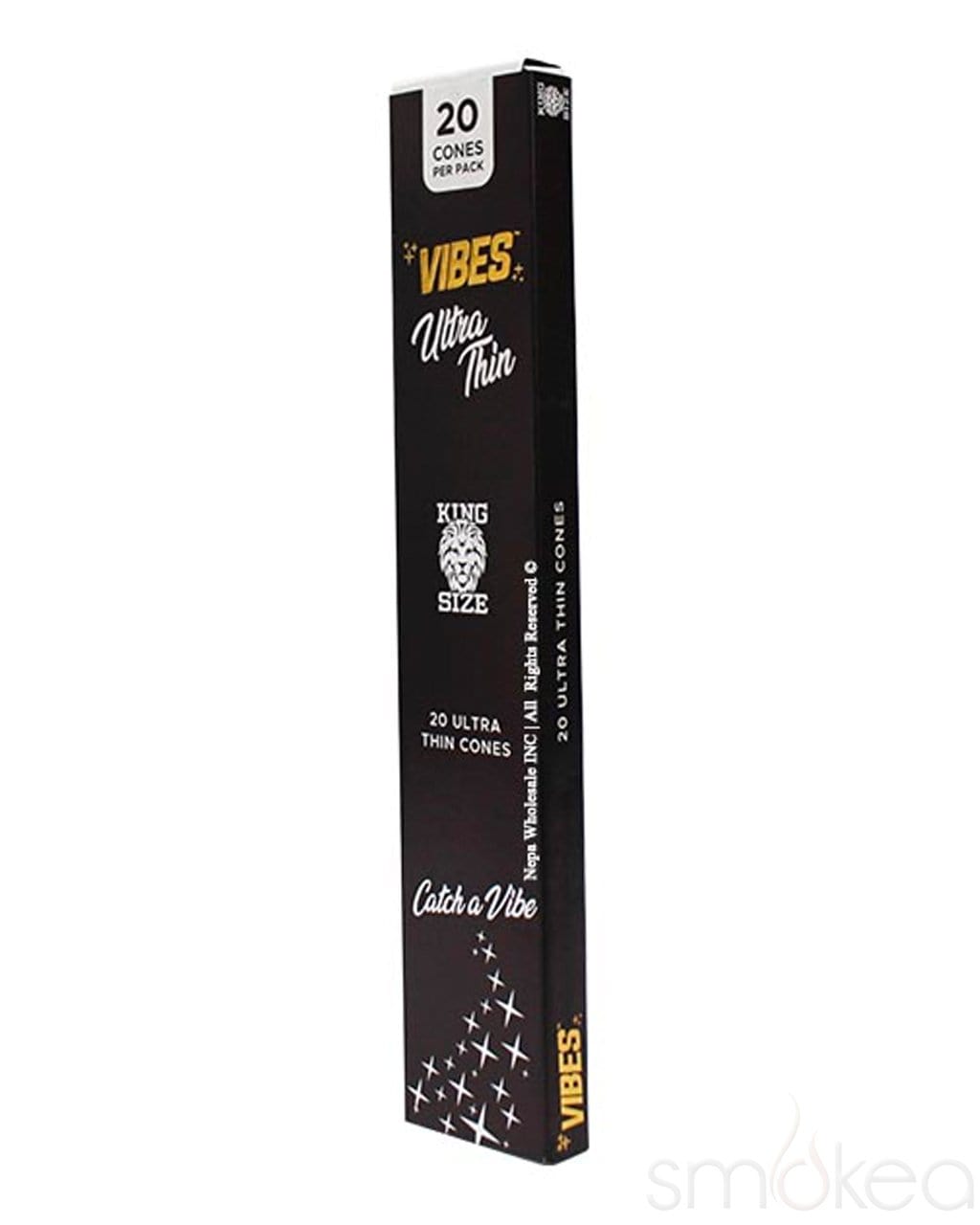 Vibes King Size Ultra Thin Pre Rolled Cones (20-Pack)