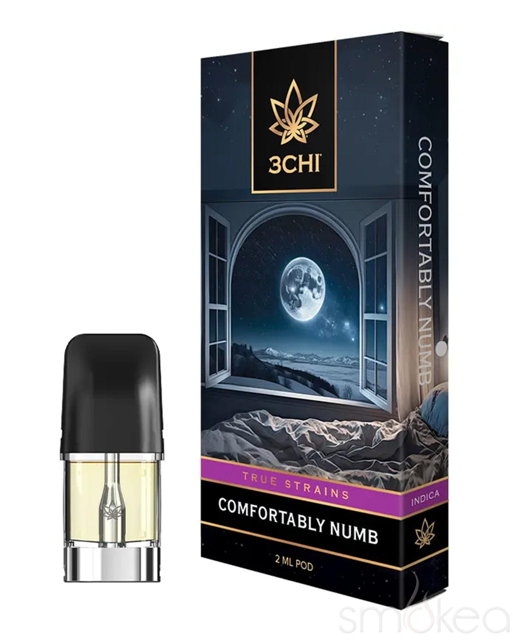3CHI 2ml True Strains Vape Pod | Comfortably Numb | SMOKEA 3CHI 2ml True Strains Vape Pod | Comfortably Numb | SMOKEA