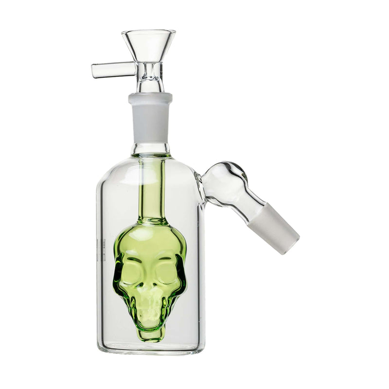 Human Grade 14mm Skull Ash Catcher Matrix Green / 45 deg (14mm)