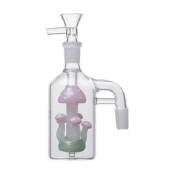 Human Grade 14mm Mushroom Perc Ash Catcher Pink / 90 Deg (14mm)