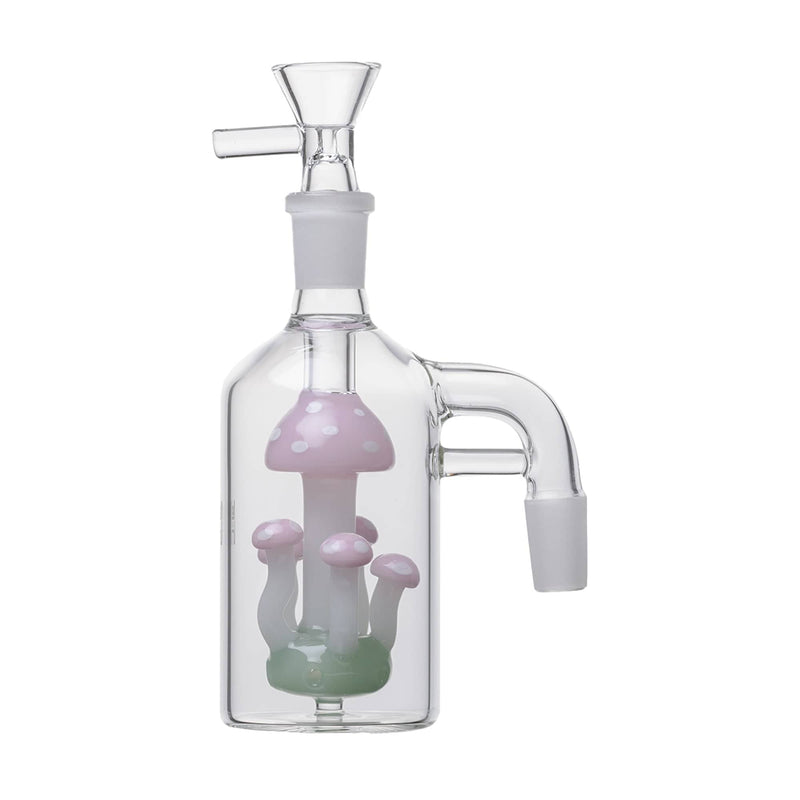 Human Grade 14mm Mushroom Perc Ash Catcher Pink / 90 Deg (14mm)