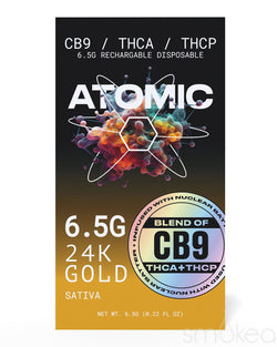 Atomic Delta 6.5g CB9 + THCA + THCP Vape - 24k Gold Atomic Delta 6.5g CB9 + THCA + THCP Vape - 24k Gold