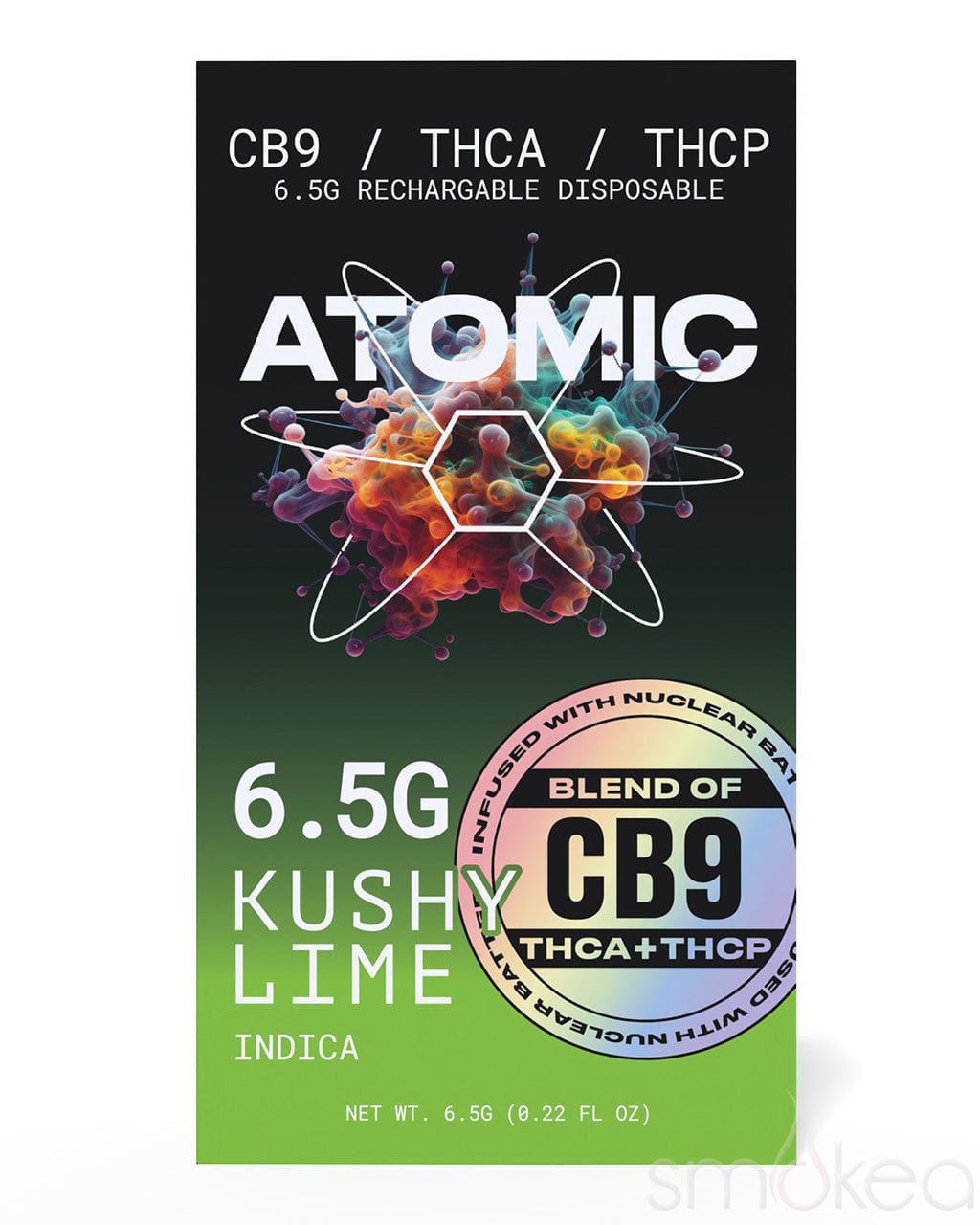 Atomic Delta 6.5g CB9 + THCA + THCP Vape - Kushy Lime