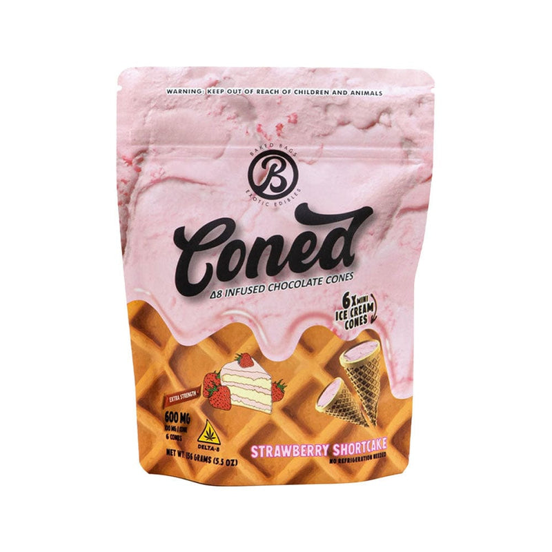 Baked Bags Coned Delta 8 Infused Treat | 600mg Strawberry Shortcake