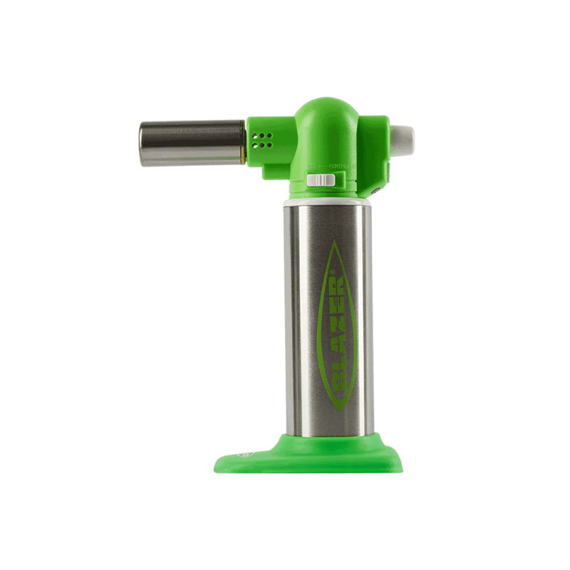 Blazer Big Buddy Butane Torch Lighter Green-Stainless