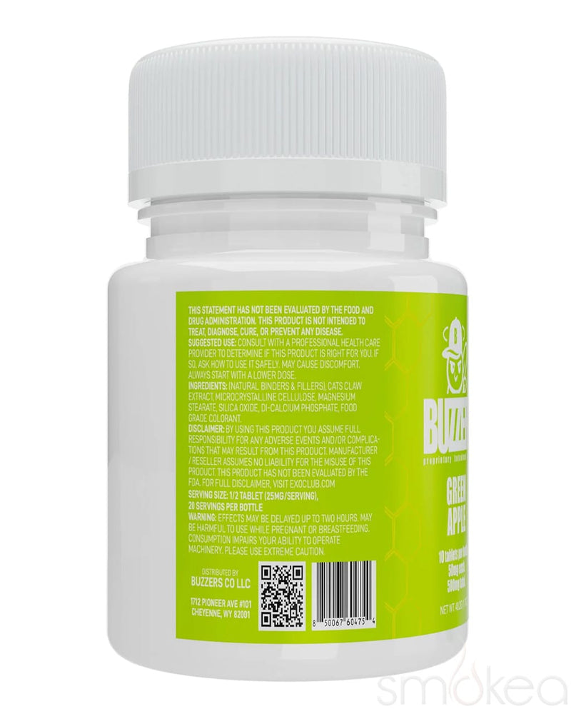 Buzzers 500mg Cat's Claw Extract Tablets - Green Apple