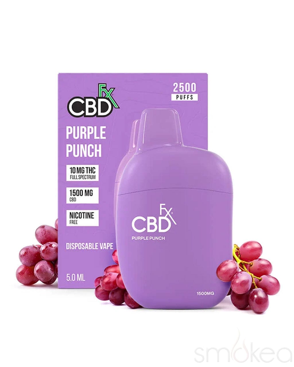 CBDfx 1500mg CBD + 10mg THC Disposable Vape Pen - Purple Punch CBDfx 1500mg CBD + 10mg THC Disposable Vape Pen - Purple Punch