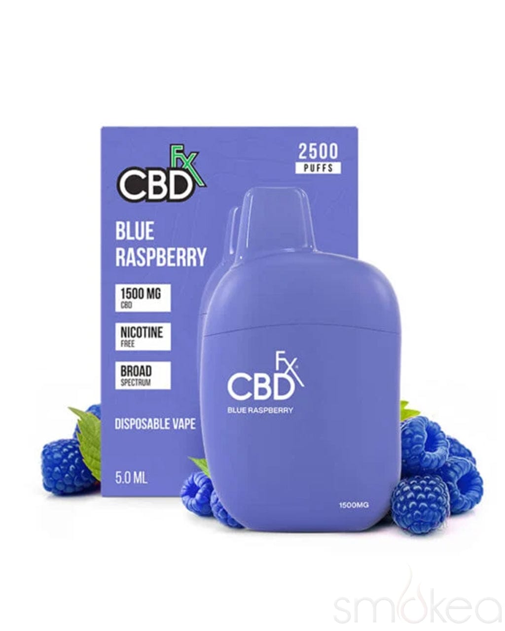 CBDfx 1500mg CBD Disposable Vape Pen - Blue Raspberry