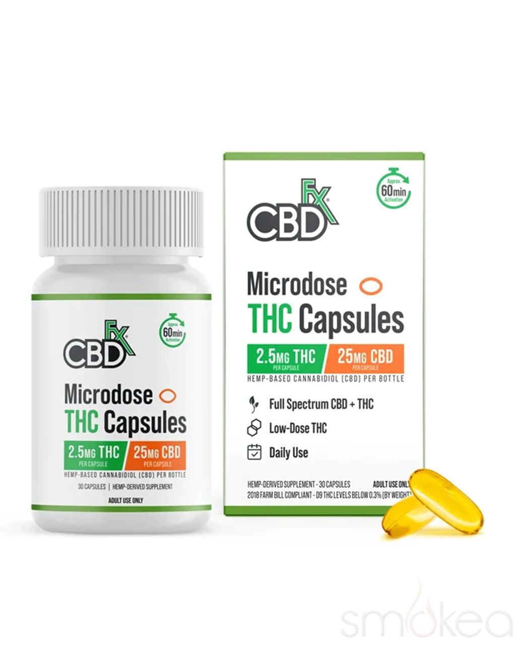 CBDfx CBD + THC Microdose Capsules