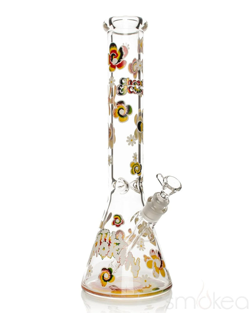 Cheech & Chong 15" 7mm Tie Dye Glow-in-the-Dark Bong