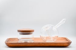 Cirrus Glass Natural Jar