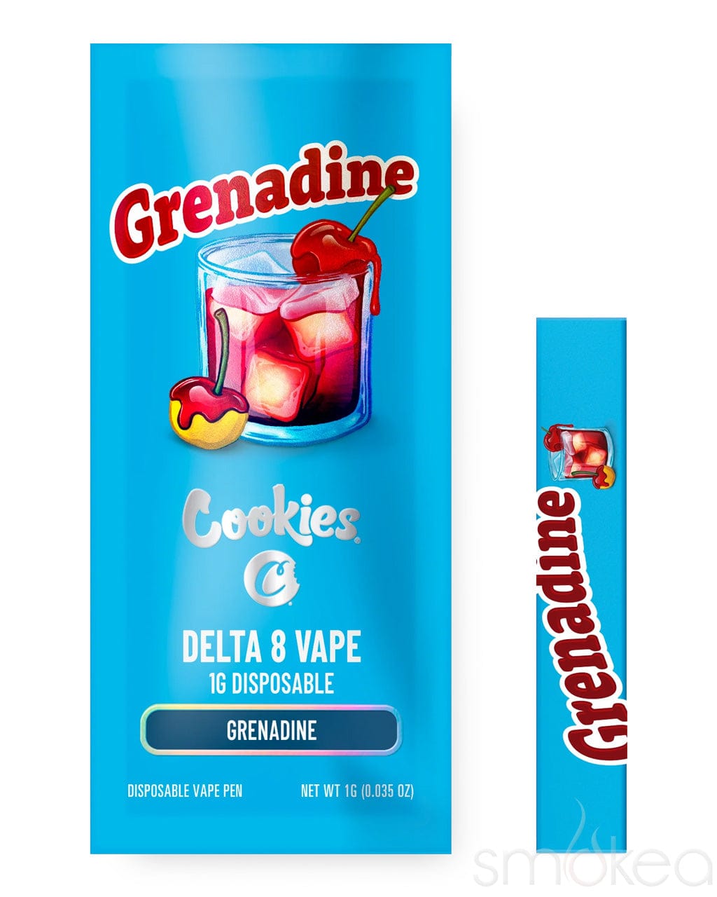 Cookies 1g Delta 8 Disposable Vape w/ Live Terpenes - Grenadine