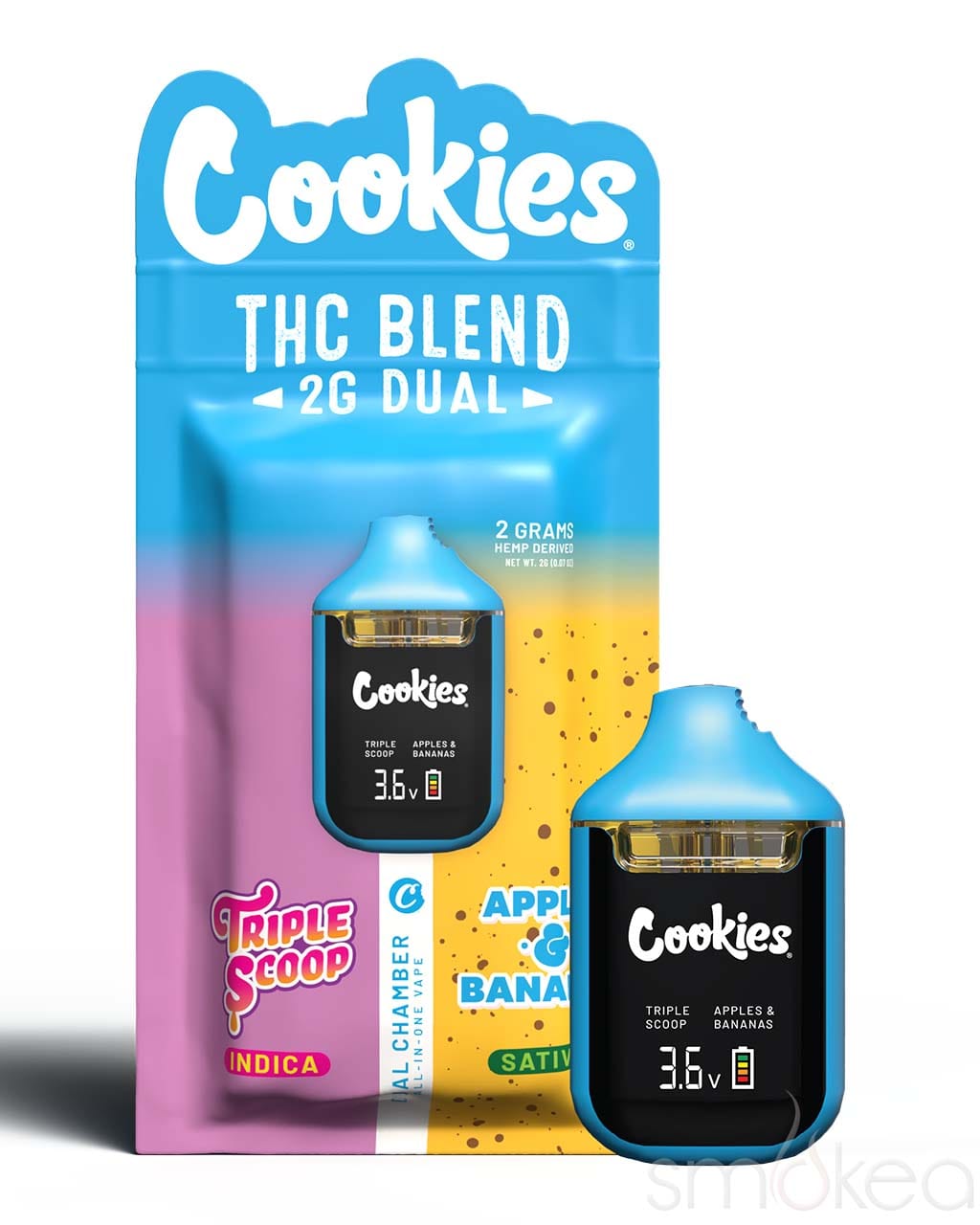 Cookies 2g THC Blend Dual Chamber Vape - Triple Scoop x Apples & Bananas