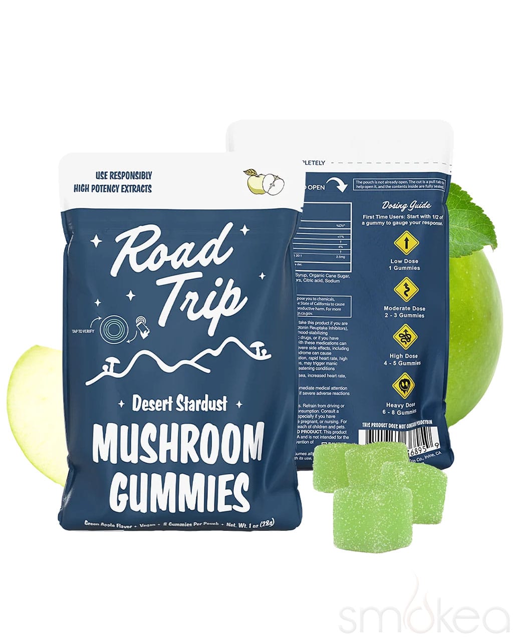 Road Trip Desert Stardust Mushroom Gummies - Green Apple