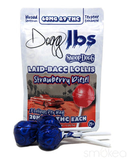 Dogg lbs Delta 9 Laid-Bacc Lollis - Strawberry Diesel