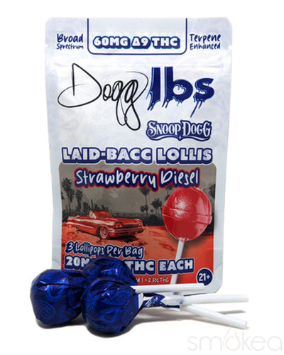 Dogg lbs Delta 9 Laid-Bacc Lollis - Strawberry Diesel