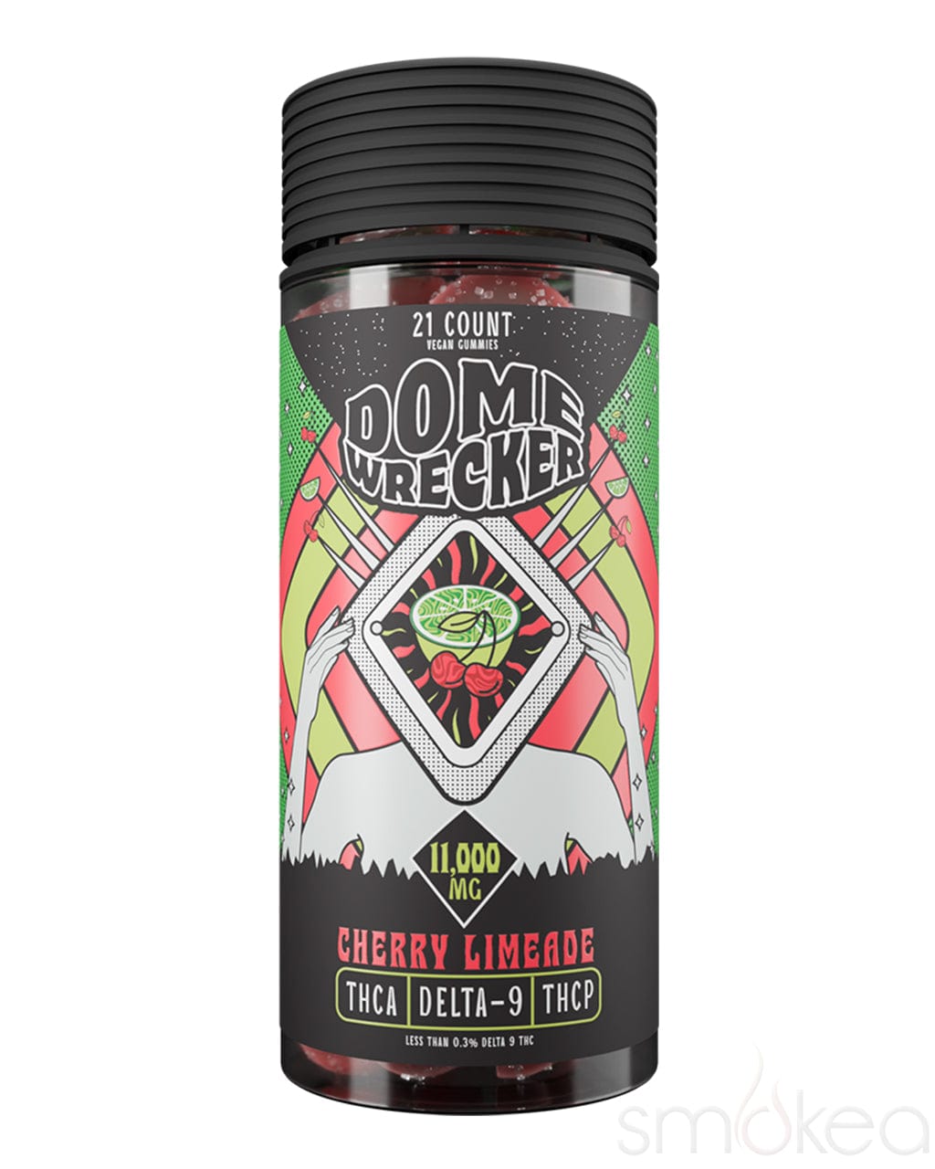 Dome Wrecker 11000mg Delta 9 + THCA Gummies - Cherry Limeade