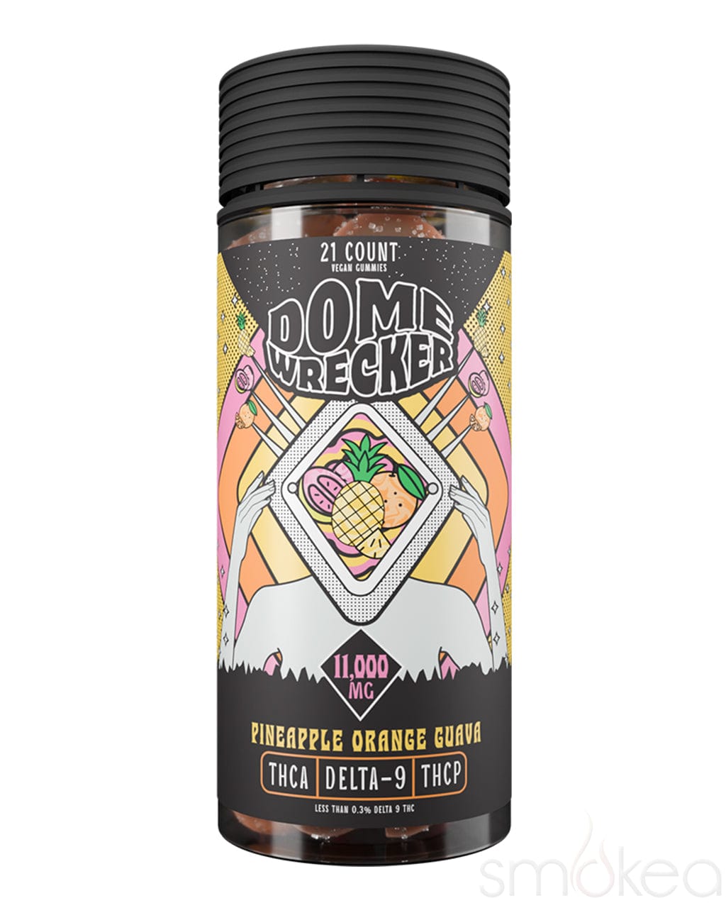 Dome Wrecker 11000mg Delta 9 + THCA Gummies - Pineapple Orange Guava