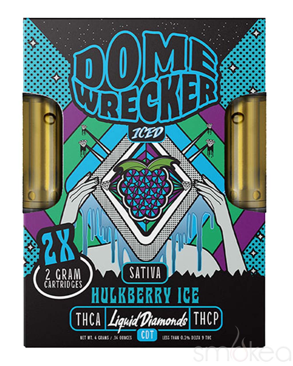 Dome Wrecker 2x2g THCA + THCP Cartridges - Hulkberry Ice