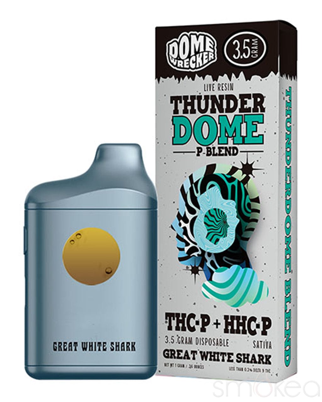 3.5g ThunderDome P-Blend Vape | Great White Shark | SMOKEA 3.5g ThunderDome P-Blend Vape | Great White Shark | SMOKEA