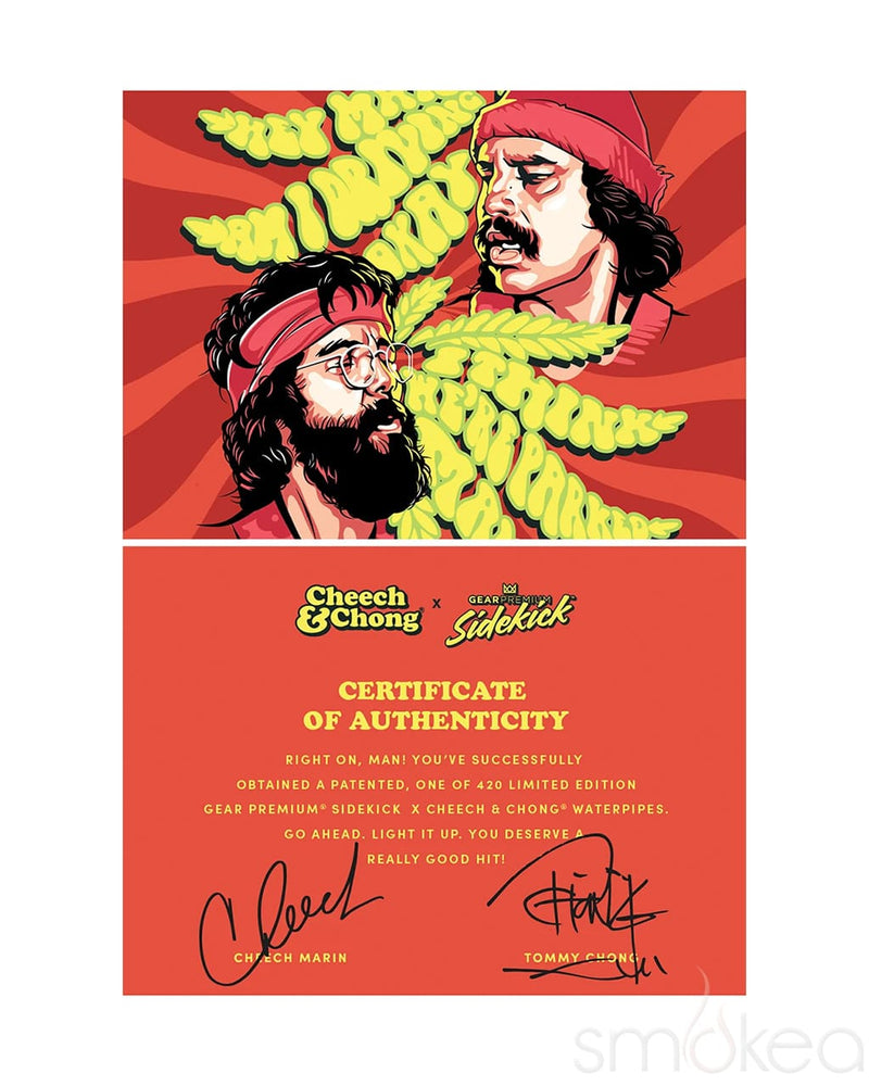 GEAR Premium x Cheech & Chong 12" 7mm Limited Edition Parked Sidekick Bong