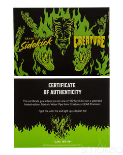 GEAR Premium x Creature 12" 7mm Limited Edition Hell Sidekick Bong