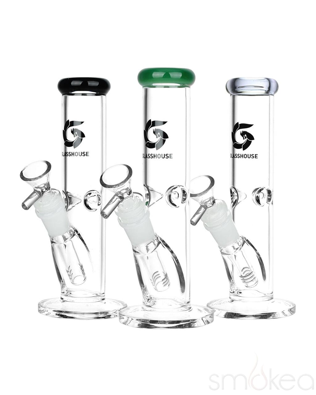 Glass House Pinched Straight Tube Bong