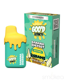 Goo'd 2g Drip THCP Live Resin Blend Vape - Banana Sherbet Goo'd 2g Drip THCP Live Resin Blend Vape - Banana Sherbet